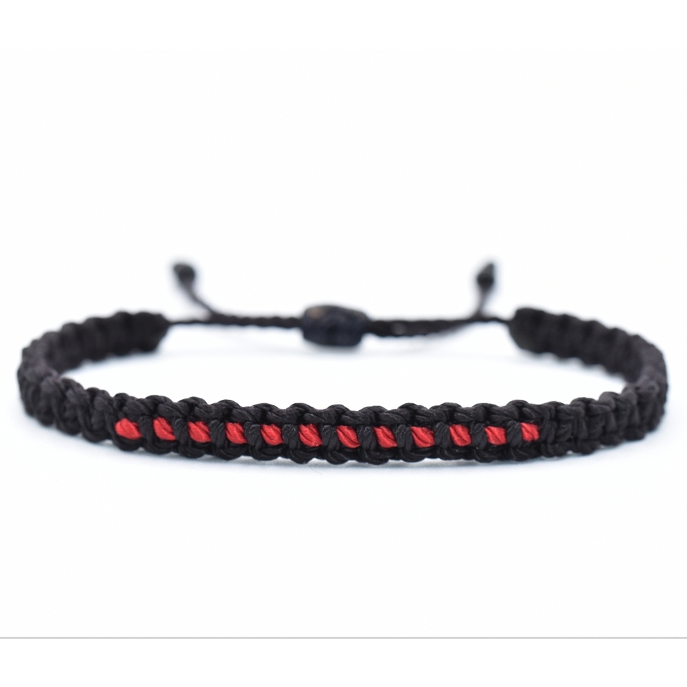 Firefighter thin red line bracelet, firefighter support